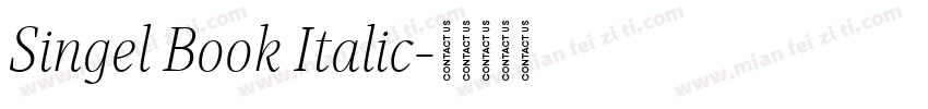 Singel Book Italic字体转换